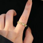 Gold Plated Anti Tarnish Stainless Steel Butterfly Themed Adjustable Finger Ring - Image 8