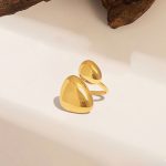 Gold Plated Anti Tarnish Stainless Steel Contemporary Ring - Image 3