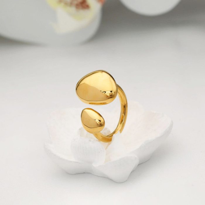 Gold Plated Anti Tarnish Stainless Steel Contemporary Ring - Image 6