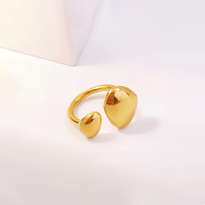 Gold Plated Anti Tarnish Stainless Steel Contemporary Ring - Image 7