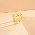 Gold Plated Anti Tarnish Stainless Steel Star Themed Ring - Image 8