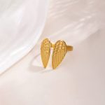 Gold-Plated Wings of Hope Themed Adjustable Ring - Image 6