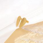 Gold-Plated Wings of Hope Themed Adjustable Ring - Image 9