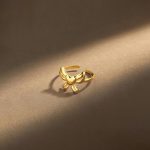 Gold-Plated Bow Themed Adjustable Ring - Image 6