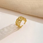 Gold-Plated Contemporary Adjustable Ring - Image 3