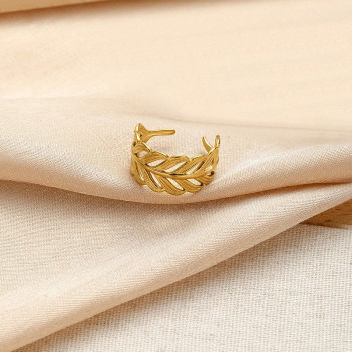 Gold-Plated Contemporary Adjustable Ring - Image 5