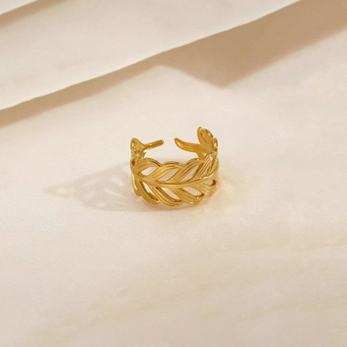 Gold-Plated Contemporary Adjustable Ring - Image 9
