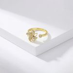 Gold Plated Contemporary Style Rotatable Adjustable Ring - Image 6