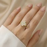 Gold Plated Clover Themed Rotatable Adjustable Ring - Image 2