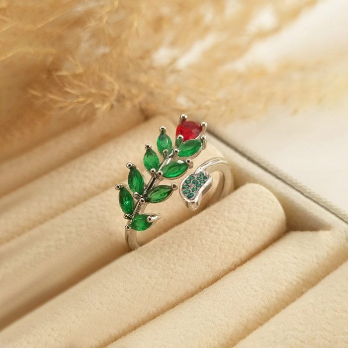 Silver-Plated Multicolor Contemporary Adjustable Ring - Image 7