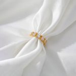 Gold-Plated White Square ADs Adjustable Ring - Image 3