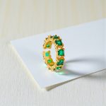 Gold-Plated Green Square ADs Adjustable Ring - Image 7