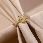 Gold Plated Contemporary Style Jaguar Themed Adjustable Ring - Image 5