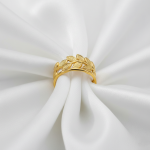 Gold Plated Contemporary Style Adjustable Ring - Image 4