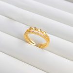 Gold Plated Contemporary Style Adjustable Ring - Image 8