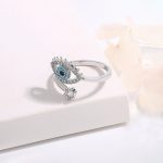 Silver Plated Contemporary Style Evil Eye Themed Adjustable Ring - Image 6