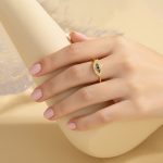 Gold Plated Contemporary Style Evil Eye Themed Adjustable Ring - Image 6