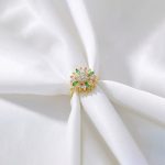 Gold Plated Star Shaped Multicolor Rotatable Adjustable Ring