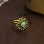 Gold Plated Star Shaped Green Rotatable Adjustable Ring - Image 8