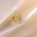 Gold Plated Star Shaped Rotatable Adjustable Ring - Image 2