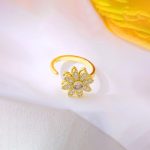 Gold Plated Star Shaped Rotatable Adjustable Ring - Image 6