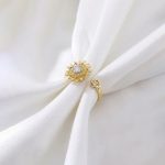 Gold Plated Star Shaped Rotatable Adjustable Ring