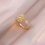 Gold Plated Star Shaped Rotatable Adjustable Ring - Image 3