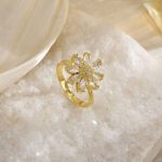 Gold Plated Star Shaped Rotatable Adjustable Ring - Image 4