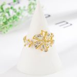 Gold Plated Floral Style Rotatable Adjustable Ring