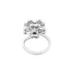 Silver Plated Clover Themed Rotatable Adjustable Ring - Image 9