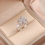 Silver Plated Star Shaped Rotatable Adjustable Ring