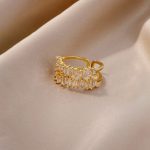 Gold Plated Contemporary Style Twin Adjustable Ring - Image 5