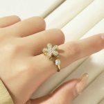 Gold Plated Star Shaped Rotatable Adjustable Ring - Image 5
