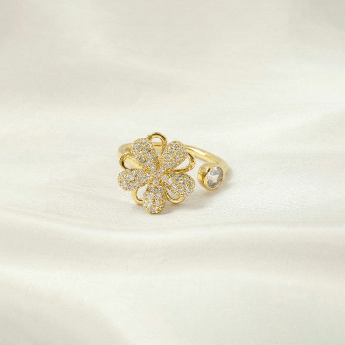 Gold Plated Star Shaped Rotatable Adjustable Ring - Image 6