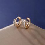 Xuping Jewelry AD Studded Hoop Earrings