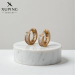 Xuping Jewelry AD Studded Hoop Earrings - Image 2