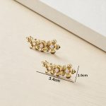Xuping Jewelry Contemporary AD Studded Floral Drop Earrings - Image 5