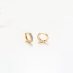 Xuping Jewelry AD Studded Contemporary Hoop Earrings - Image 4