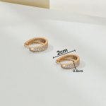 Xuping Jewelry AD Studded Contemporary Hoop Earrings - Image 6