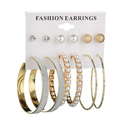 Amazing AD and Pearl Swanky Stud and Hoop Earrings For Women - VAIRAVI
