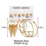 Splendid Heart Star Geometric Gold Plated Elegant Earrings For Women - VAIRAVI