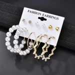 Gold Plated Geometric Stud and Hoop Earrings For Women - VAIRAVI
