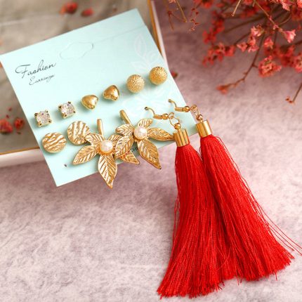 Exclusive Gold Plated Stud and Drop Earrings For Women - VAIRAVI