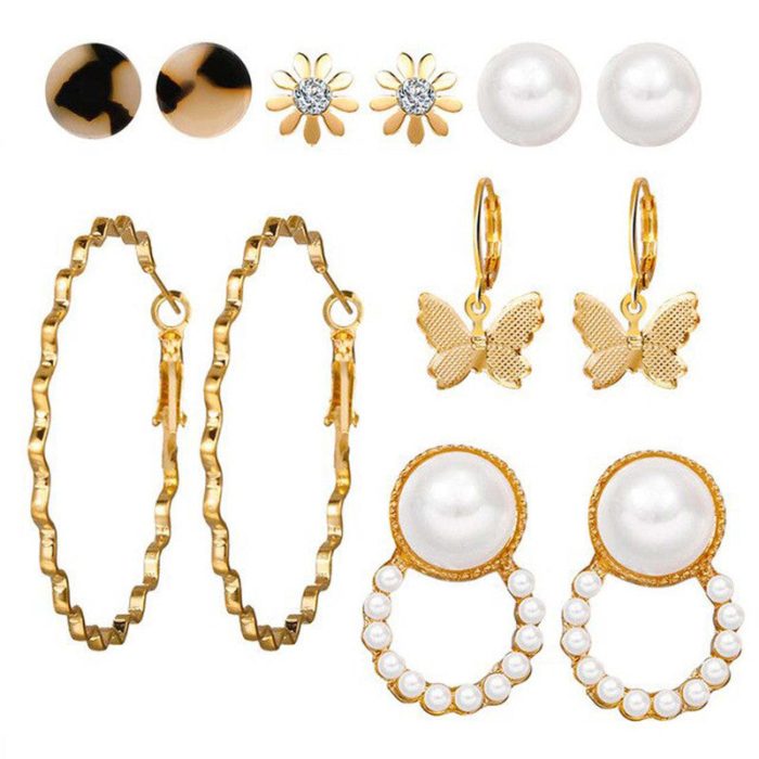 Mesmerizing Pearl and AD Gold Plated Earrings For Women - VAIRAVI