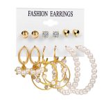 Stunning Pearl and AD Gold Plated Earrings For Women - VAIRAVI