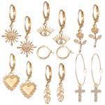 Marvellous AD Gold Plated Multi Designs Earrings For Women - VAIRAVI
