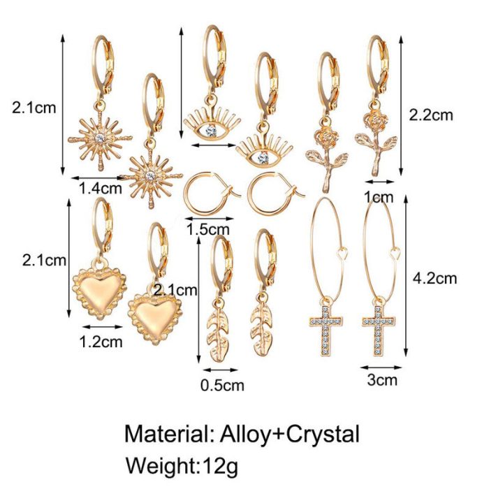 Marvellous AD Gold Plated Multi Designs Earrings For Women - VAIRAVI