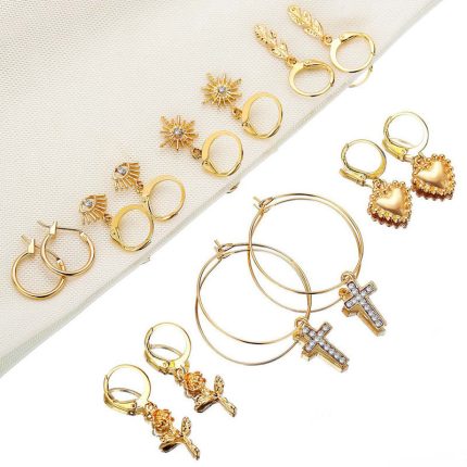 Marvellous AD Gold Plated Multi Designs Earrings For Women - VAIRAVI