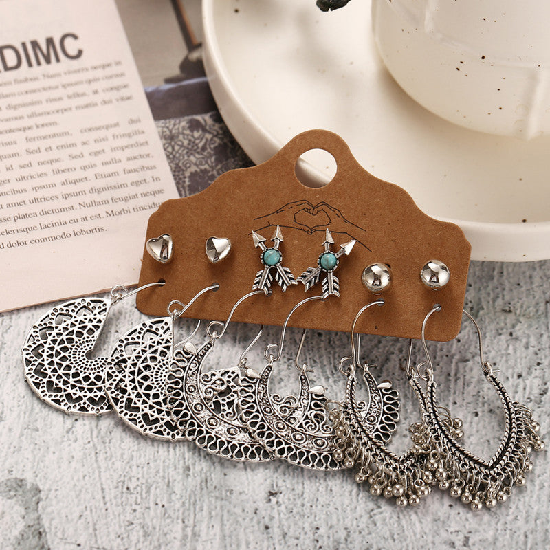 Trendy Oxidized German Silver Plated Earrings For Women - VAIRAVI Trendy Oxidized German Silver Plated Earrings For Women - VAIRAVI