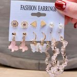 Pink Gold Plated Earrings Combo For Women - VAIRAVI